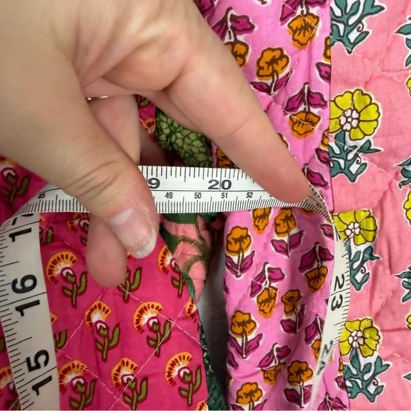 NWT Stella Impex Handmade Cotton Peach Patchwork Quilted Jacket Pink Small - Picture 9 of 10